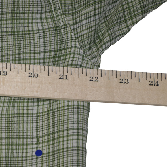 The North Face Shirt Mens Medium Green Button Pocket Intentionally Distressed - Picture 13 of 15